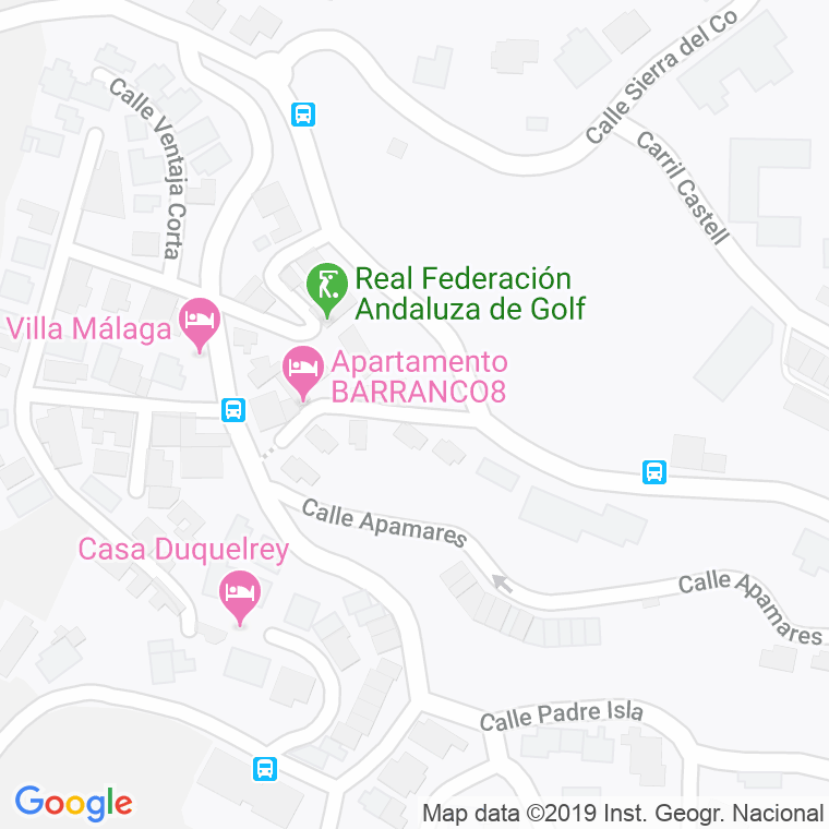 Código Postal calle Barranco en Málaga
