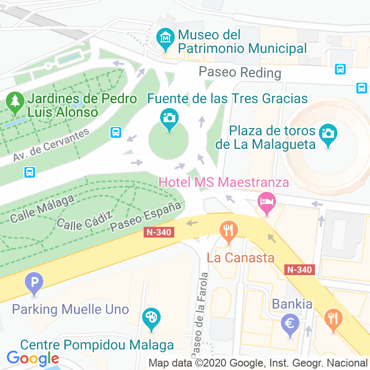 Código Postal calle General Torrijos, Del, plaza en Málaga