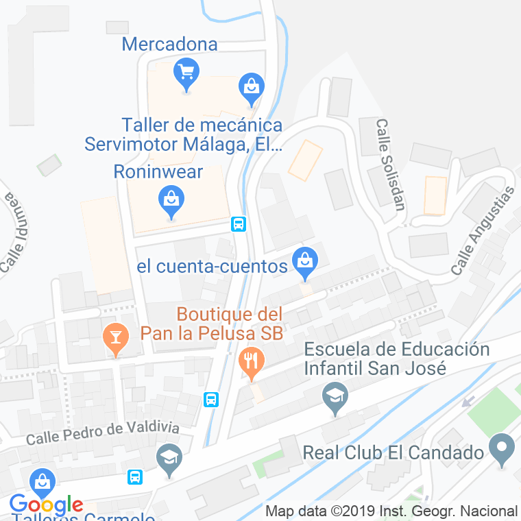 Código Postal calle Algarrobo   (Pares Del 2 Al Final) en Málaga