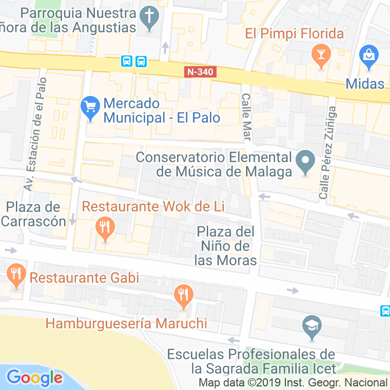 Código Postal calle Blasco Ibañez, pasaje en Málaga