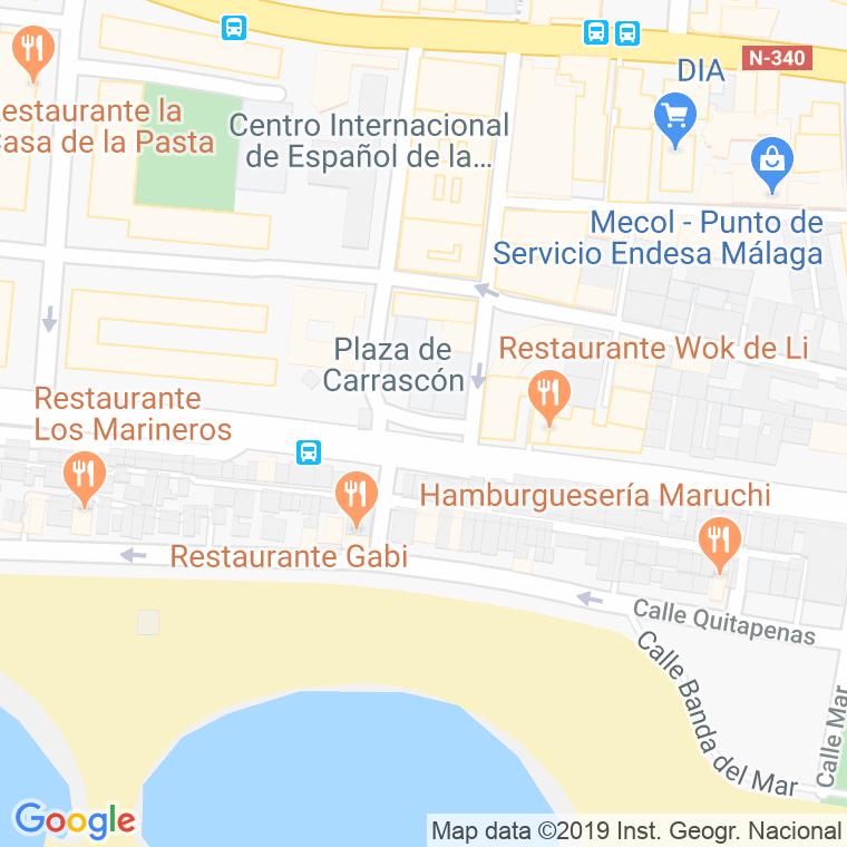 Código Postal calle Carrascon, plaza en Málaga