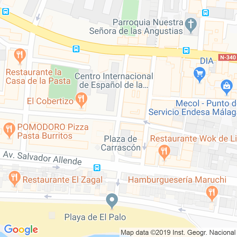 Código Postal calle Estacion Del Palo, avenida en Málaga