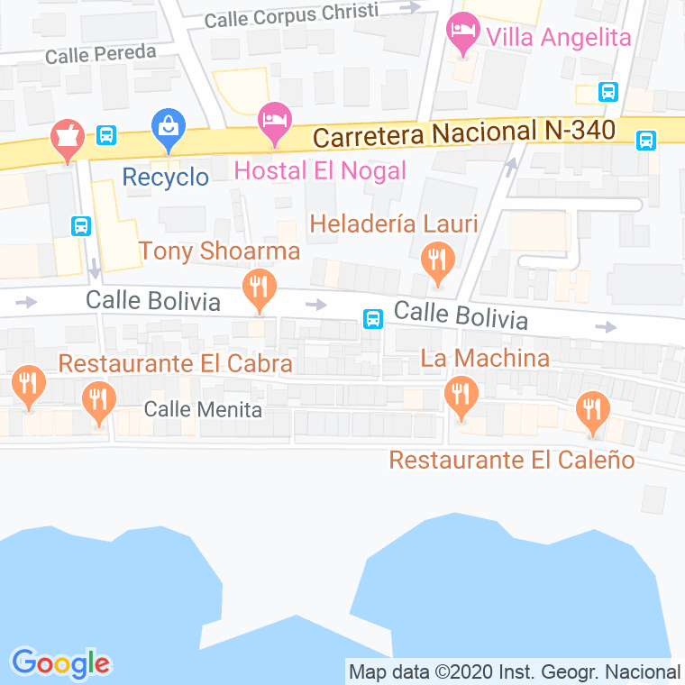 Código Postal calle Filpos De La Peña en Málaga