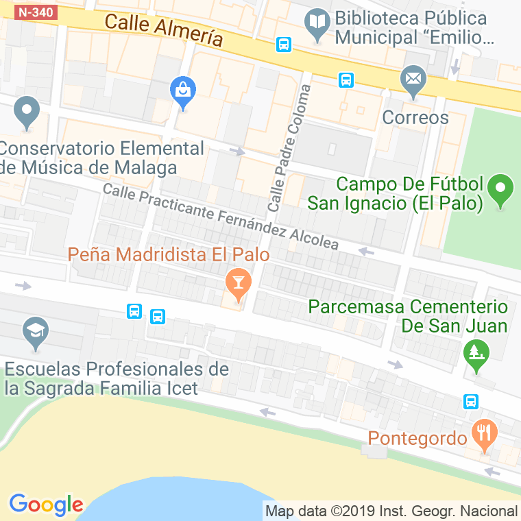 Código Postal calle Almagro Y Cardenas en Málaga