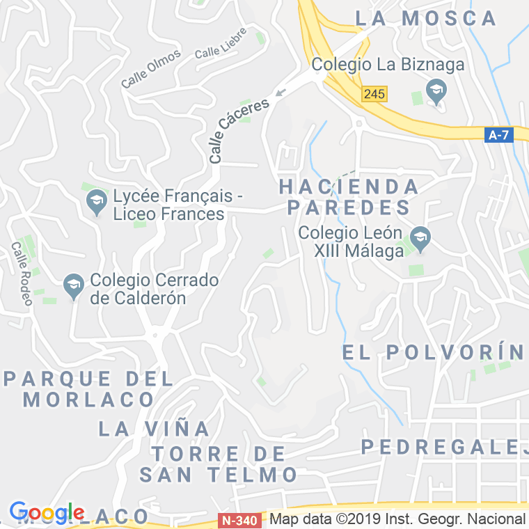 Código Postal calle Arcangeles en Málaga