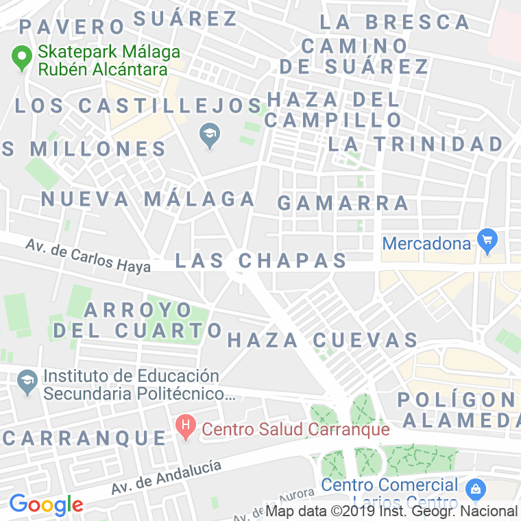 Código Postal de Chapas, Las en Málaga