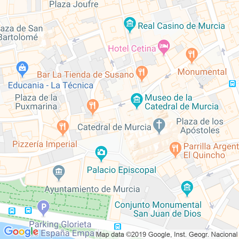 Código Postal calle Escultor Salzillo en Murcia