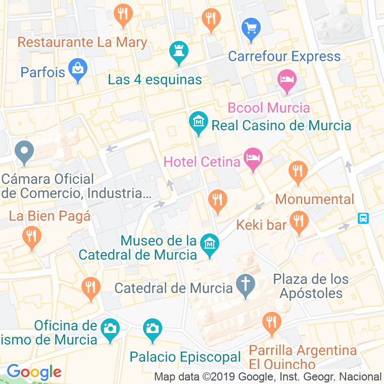 Código Postal calle Marin Baldo en Murcia