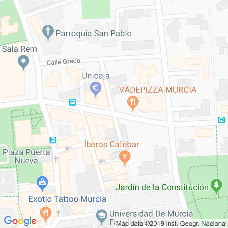 Código Postal calle San Martin De Porres en Murcia