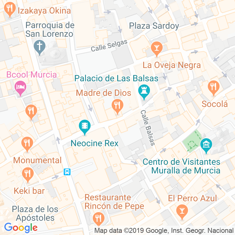 Código Postal calle Vara Del Rey en Murcia