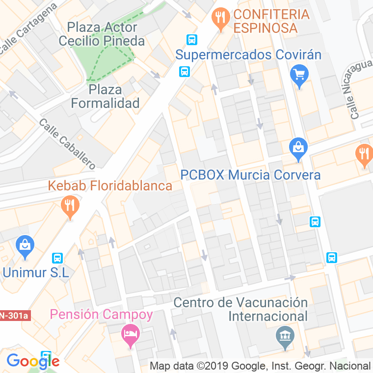 Código Postal calle Alvarez Quintero en Murcia