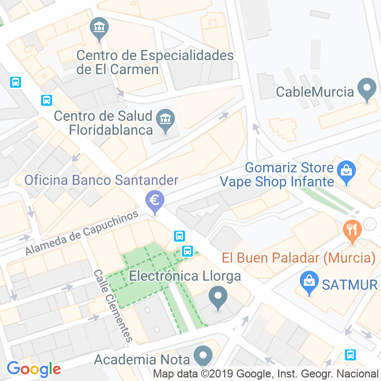 Código Postal calle Mozart en Murcia