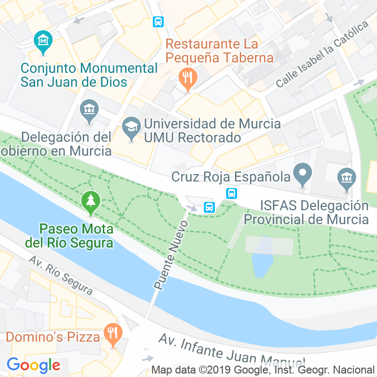 Código Postal calle Cruz Roja, plaza en Murcia