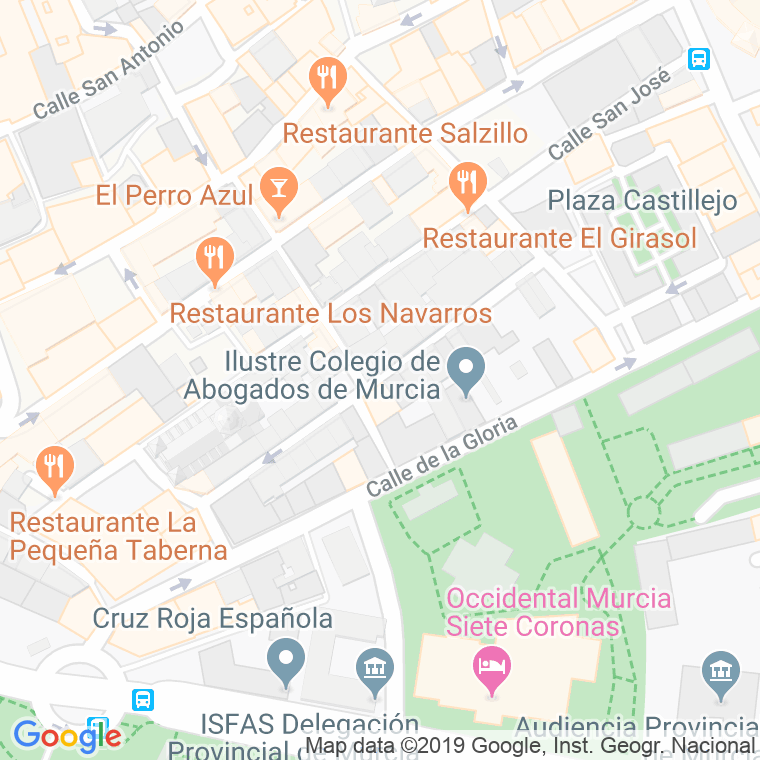 Código Postal calle Isabel La Catolica en Murcia