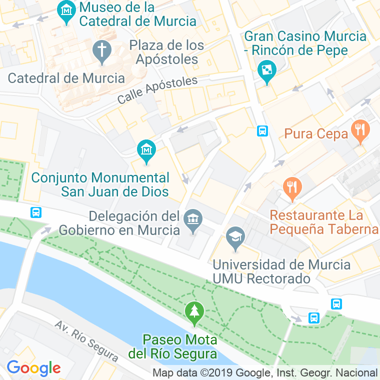 Código Postal calle San Juan De Dios   (Pares Del 2 Al 6) en Murcia