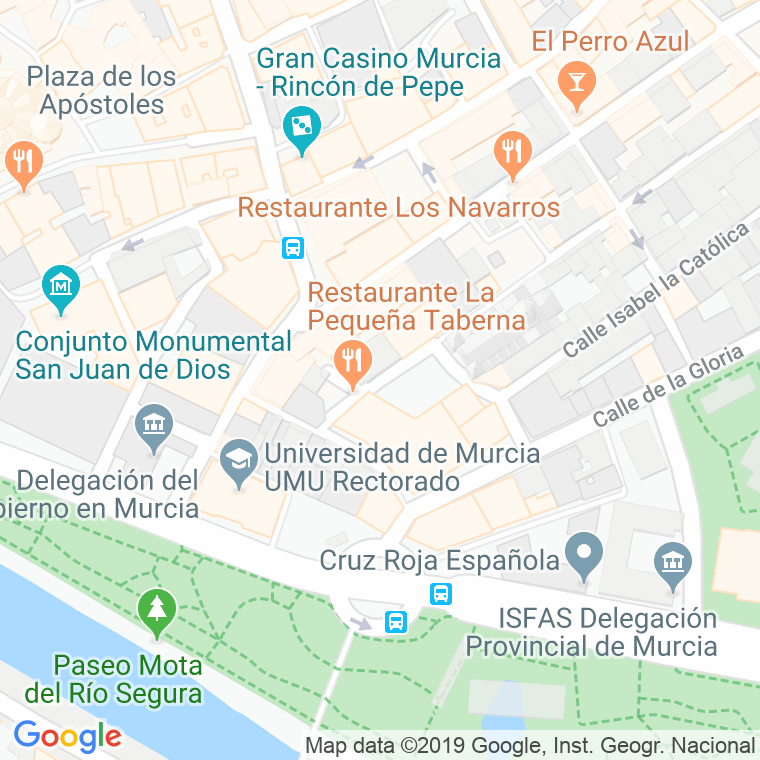Código Postal calle San Juan, plaza en Murcia