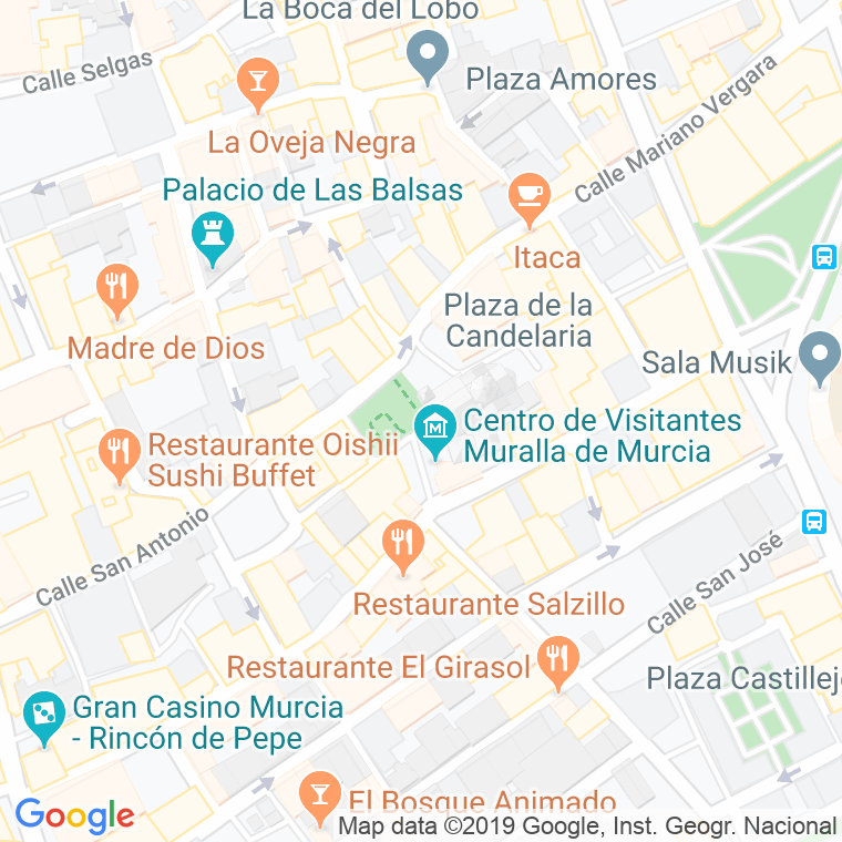 Código Postal calle Santa Eulalia, plaza en Murcia
