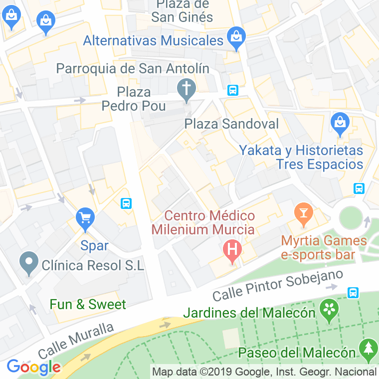 Código Postal calle Carniceros en Murcia