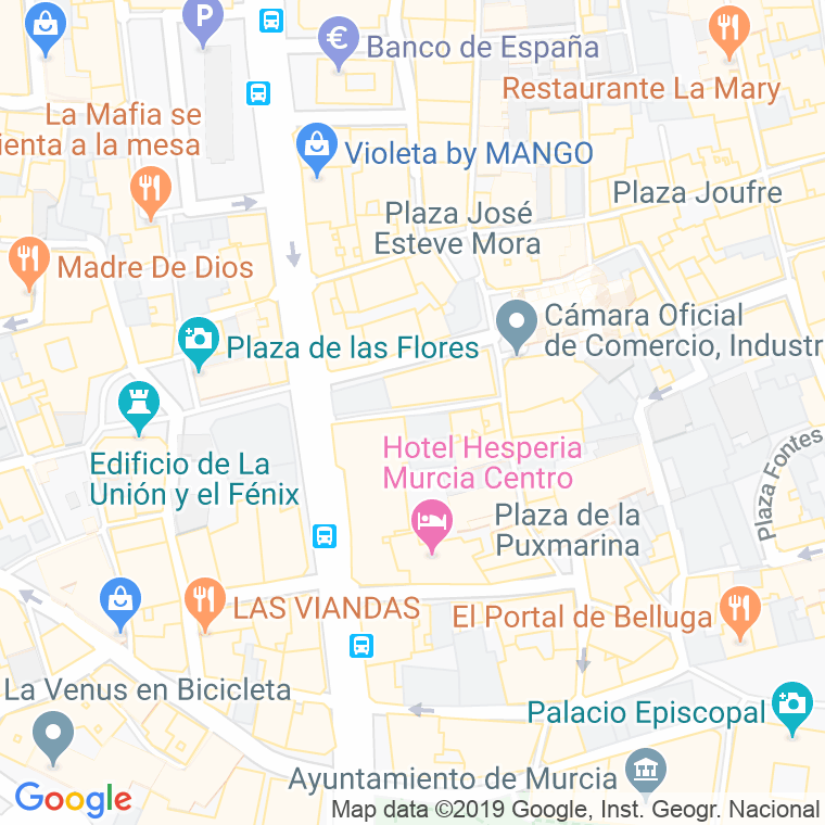 Código Postal calle Frutos Baeza en Murcia