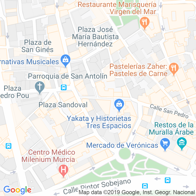 Código Postal calle Pilar en Murcia