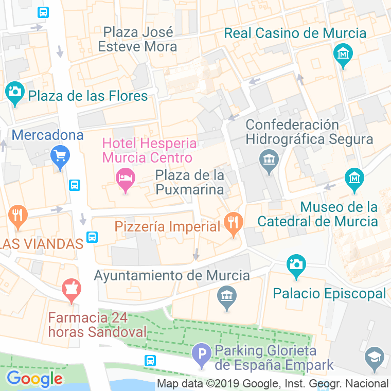 Código Postal calle Puxmarina en Murcia