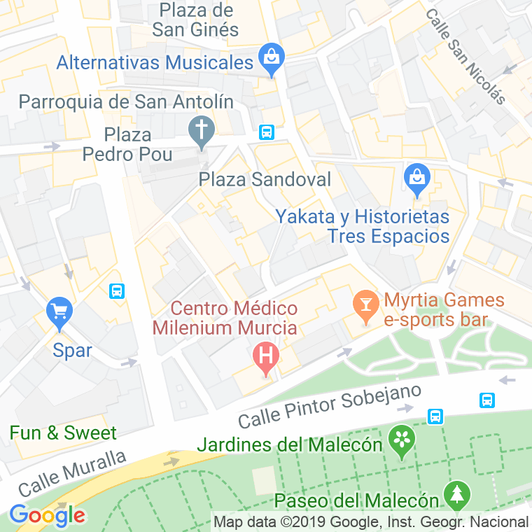 Código Postal calle Turroneros en Murcia
