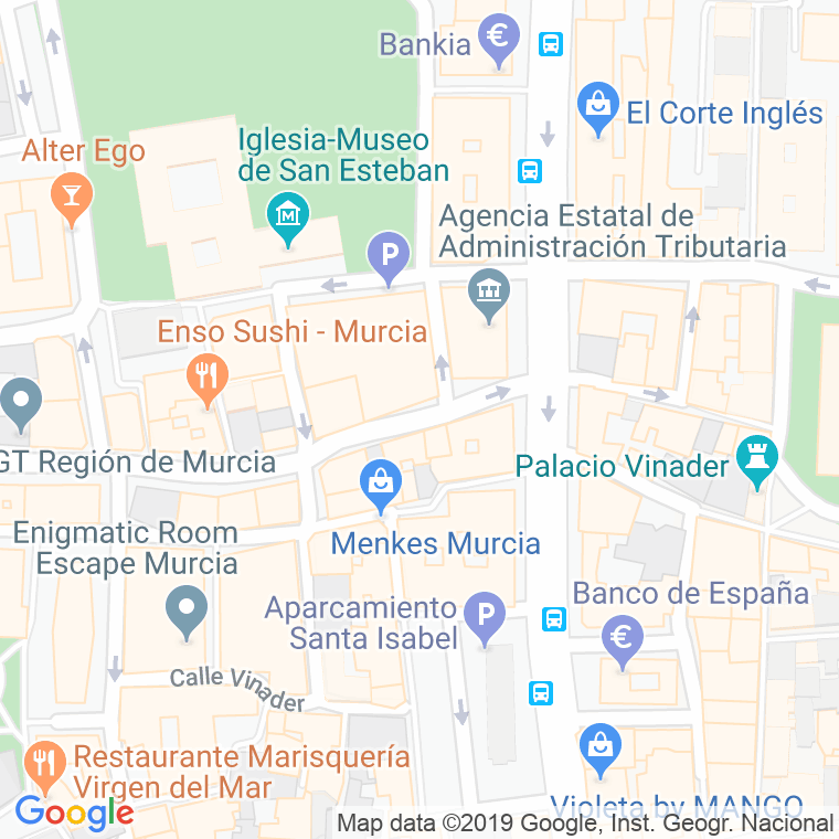 Código Postal calle Baritono Marcos Redondo en Murcia