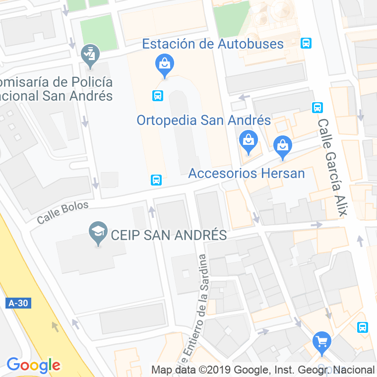 Código Postal calle Bolos en Murcia
