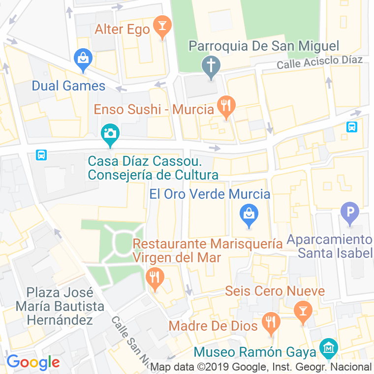 Código Postal calle Cuesta De La Magdalena en Murcia