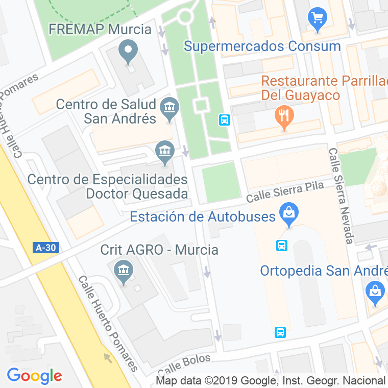 Código Postal calle Escultor Jose Sanchez Lozano en Murcia