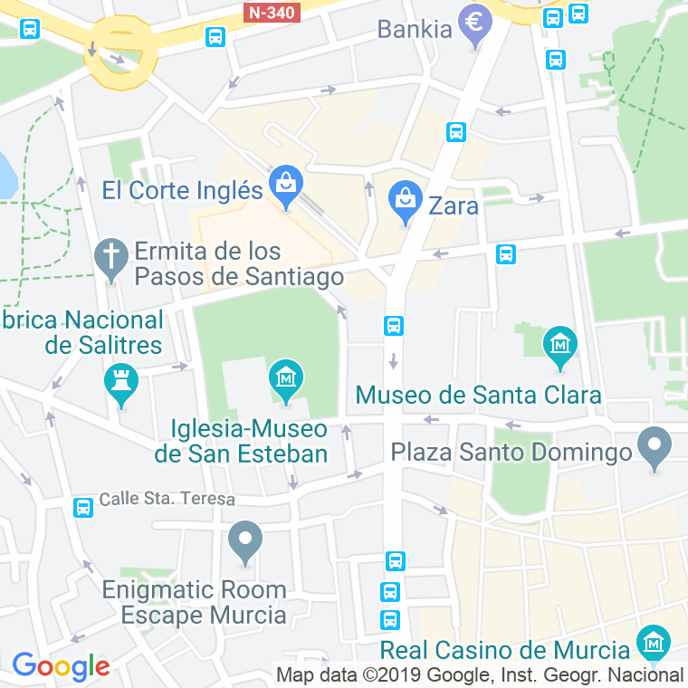 Código Postal calle Portillo San Antonio en Murcia