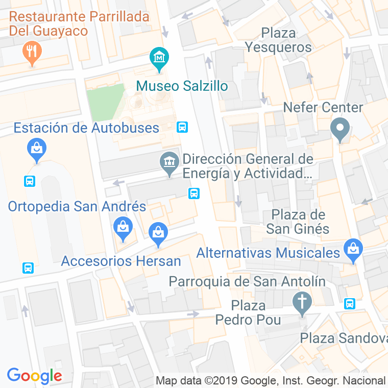 Código Postal calle San Andres en Murcia