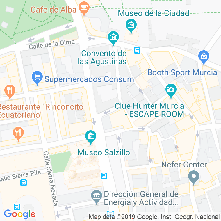 Código Postal calle Santa Cecilia en Murcia