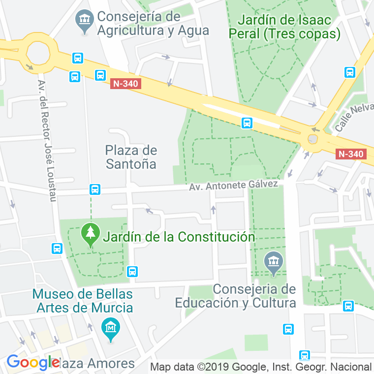 Código Postal calle Antonete Galvez, avenida (Impares Del 1 Al Final)  (Pares Del 8 Al Final) en Murcia