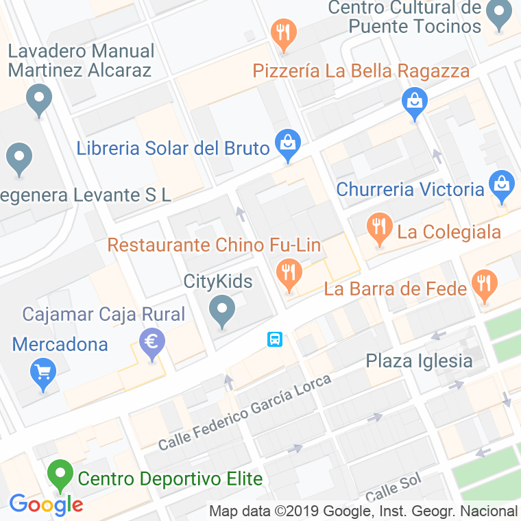 Código Postal calle Frutos Moreno (Puente Tocinos) en Murcia