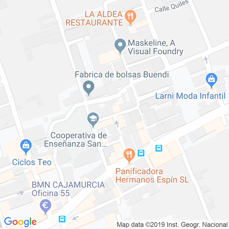 Código Postal calle Lope De Vega (Puente Tocinos) en Murcia
