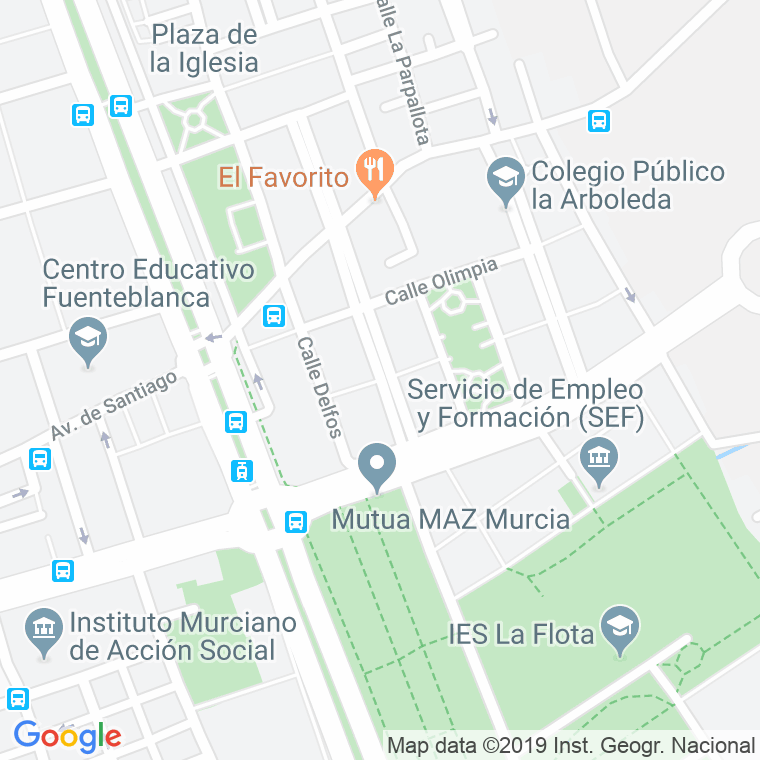 Código Postal calle Acropolis (Santiago Y Zaraiche) en Murcia