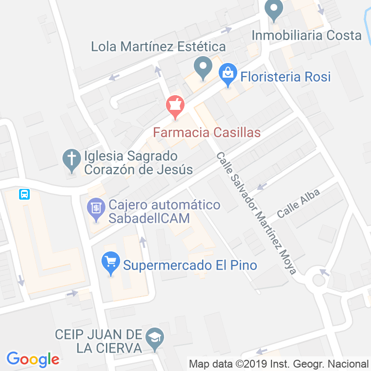Código Postal calle Alcalde Clemente Garcia (Casillas) en Murcia