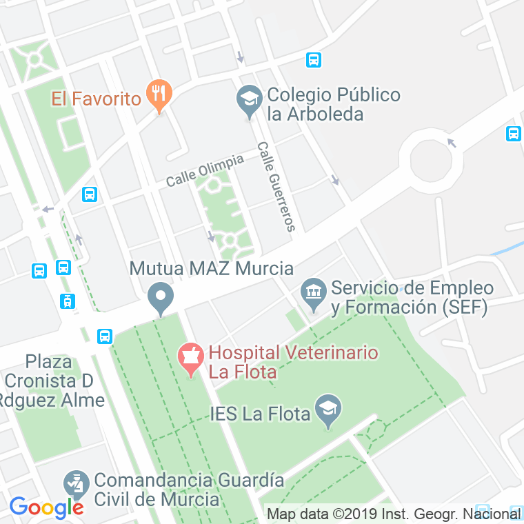 Código Postal calle Almirante Loaysa, avenida en Murcia