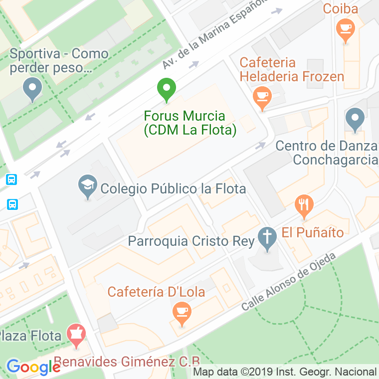 Código Postal calle Antonio De Ulloa en Murcia
