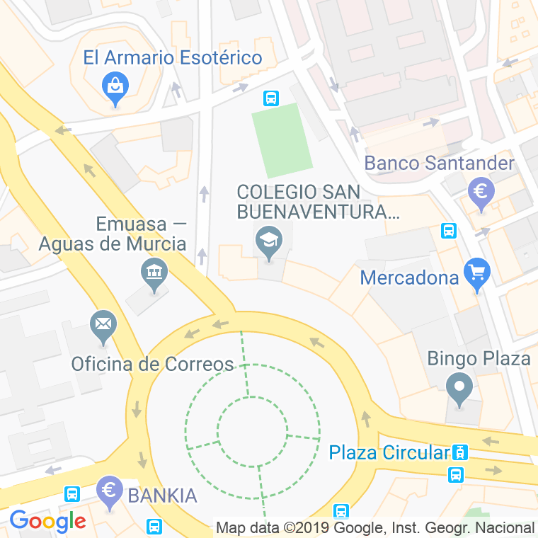 Código Postal calle Colonia San Buenaventura en Murcia