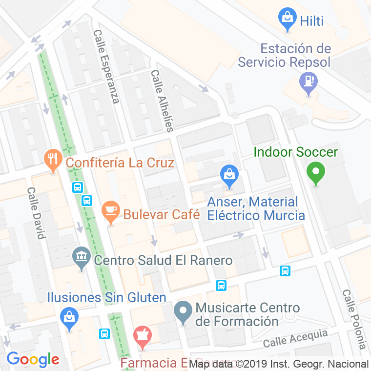 Código Postal calle Alhelies en Murcia