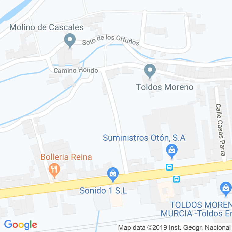Código Postal calle Cascales, carril en Murcia
