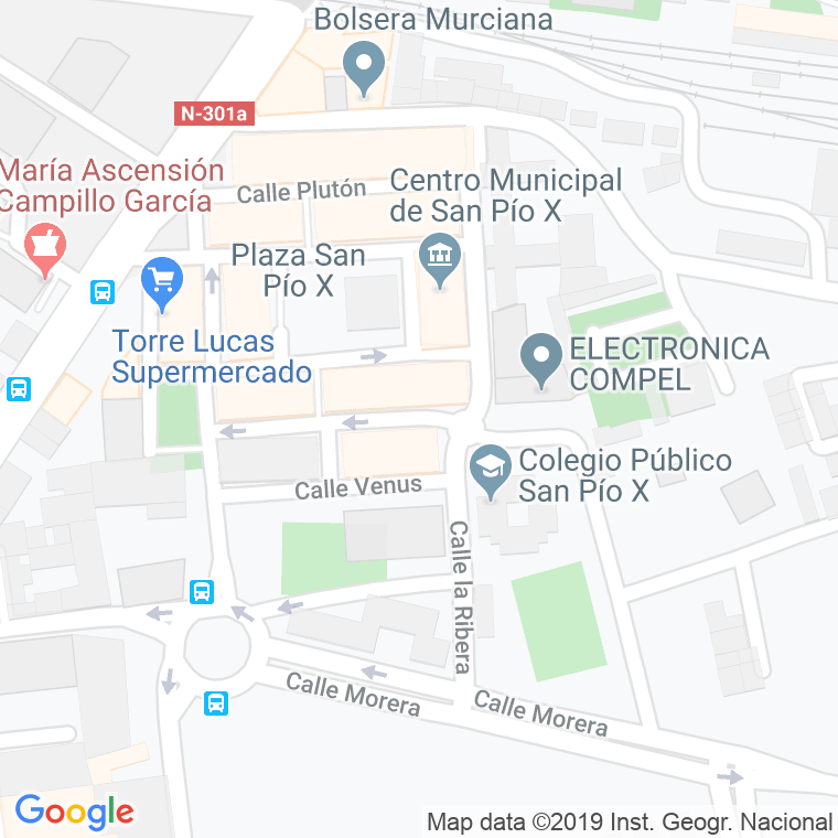 Código Postal calle Neptuno en Murcia