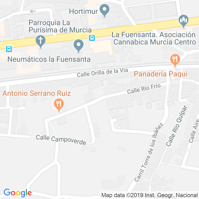 Código Postal calle Rio Frio en Murcia