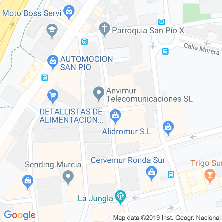 Código Postal calle Rio Pliego en Murcia