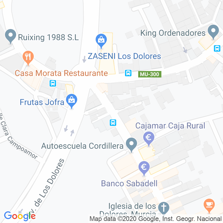 Código Postal calle Abuelitos (Dolores) en Murcia