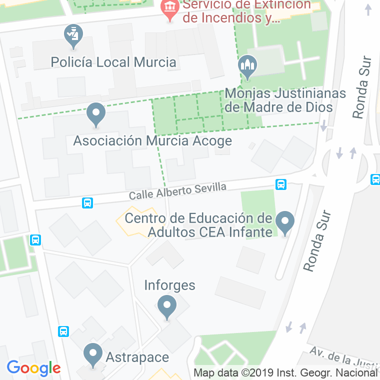 Código Postal calle Alberto Sevilla en Murcia