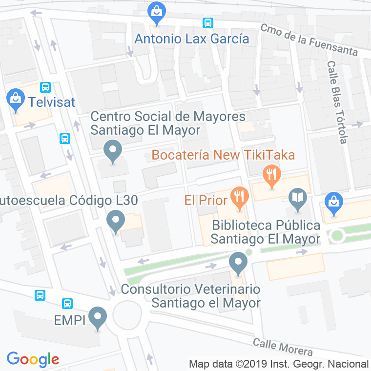 Código Postal calle Gregorio Ordoñez en Murcia