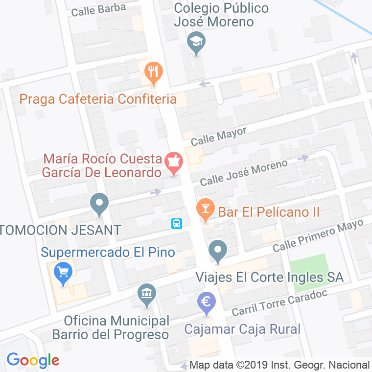 Código Postal calle Jose Moreno (Progreso) en Murcia